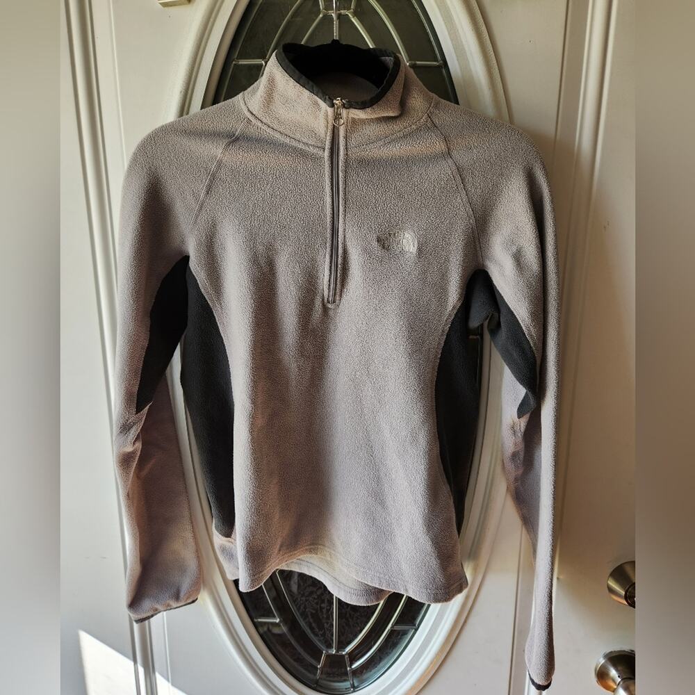 Boys North Face Grey Fleece Size Large